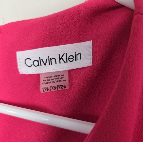 Calvin Klein Asymetrical Fuchsia Midi Dress Plus Size 22W - Picture 4 of 6